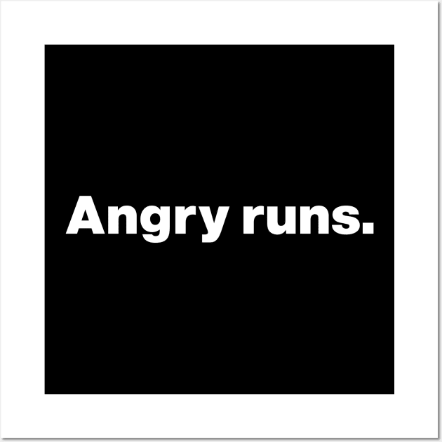 Angry Runs Funny Football Wall Art by Lasso Print